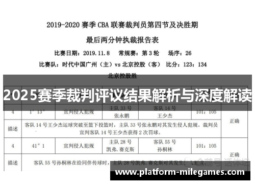 2025赛季裁判评议结果解析与深度解读